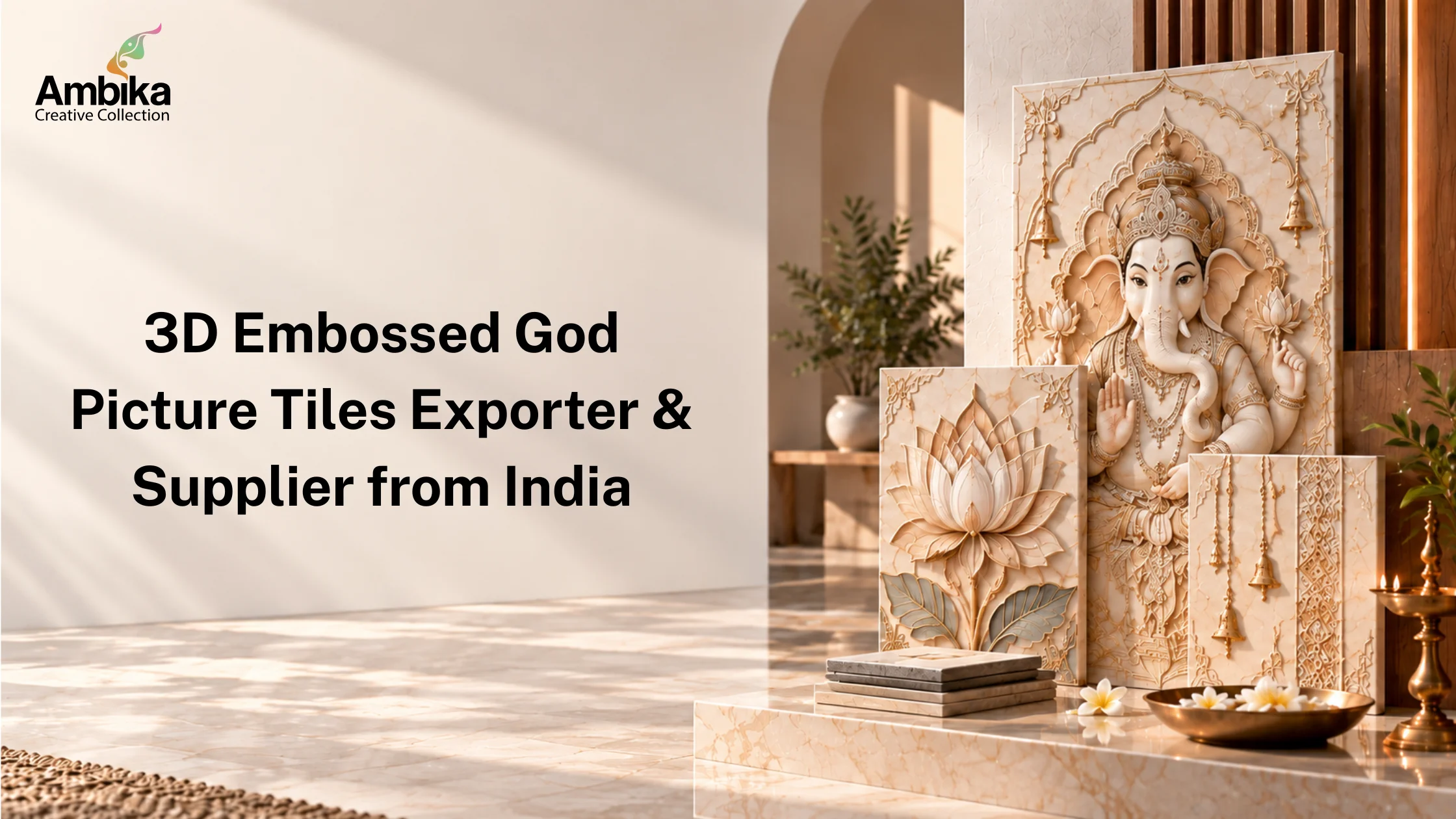 3D Embossed God Picture Tiles Exporter & Supplier from India